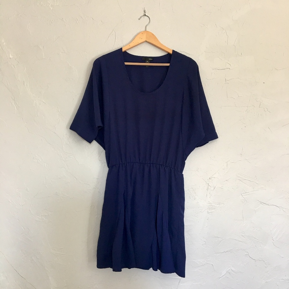 AQUA · Pleated Flounce Dress with Button Sleeve